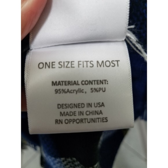 Fashion by Mirabeau Shawl One Size Blue Plaid Raw Hem Fringed Poncho Wraps - Picture 7 of 7